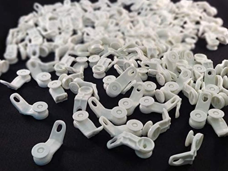 Graber Spring Window Fashions Traverse Rod Slides - Pack of 10, White Plastic - Image 3